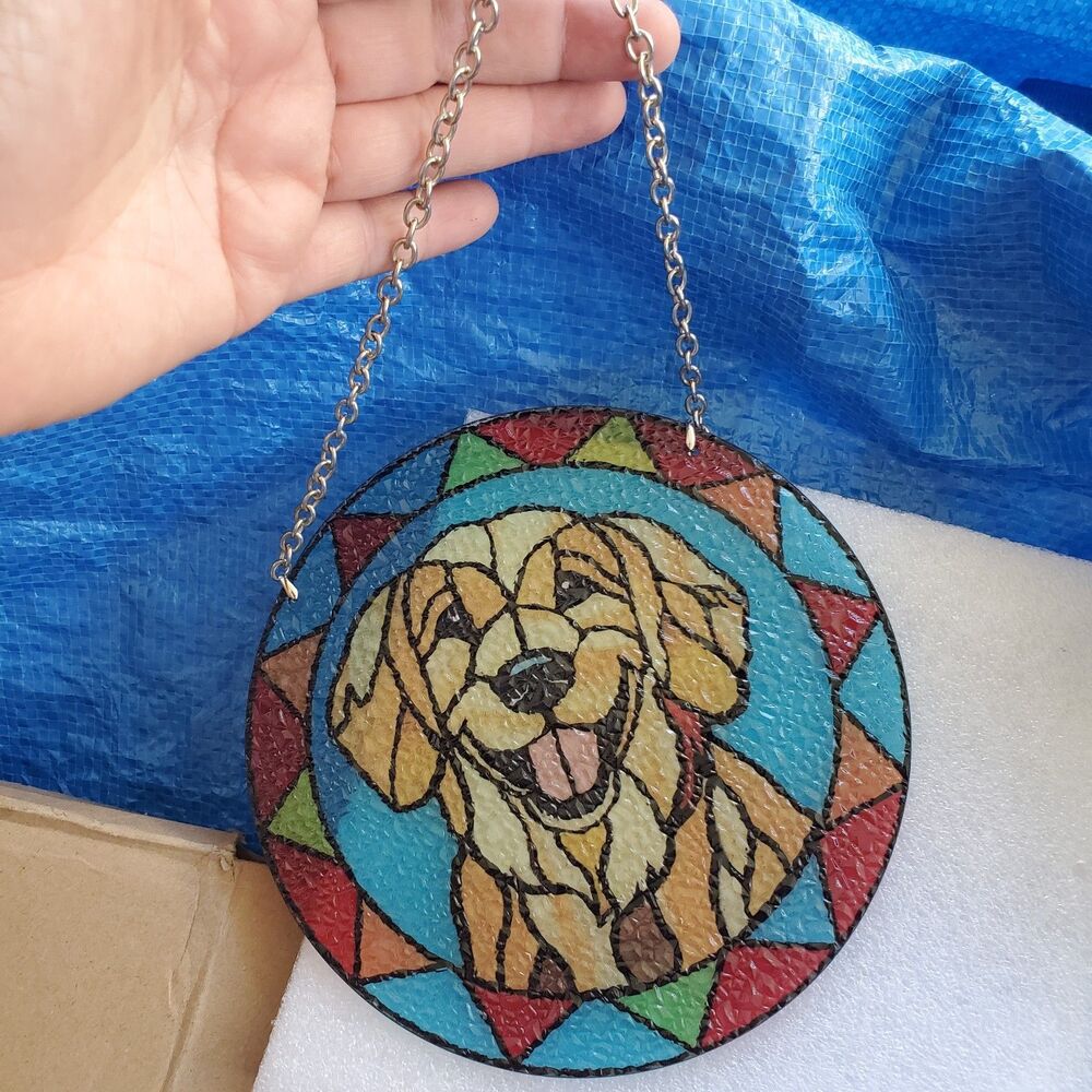 Golden Retriever Suncatcher Window Hanging Sympathy Gift Loss of DogGolden...